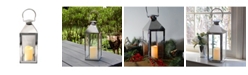 Macy's Lumabase Chrome Traditional Metal Lantern with LED Candle